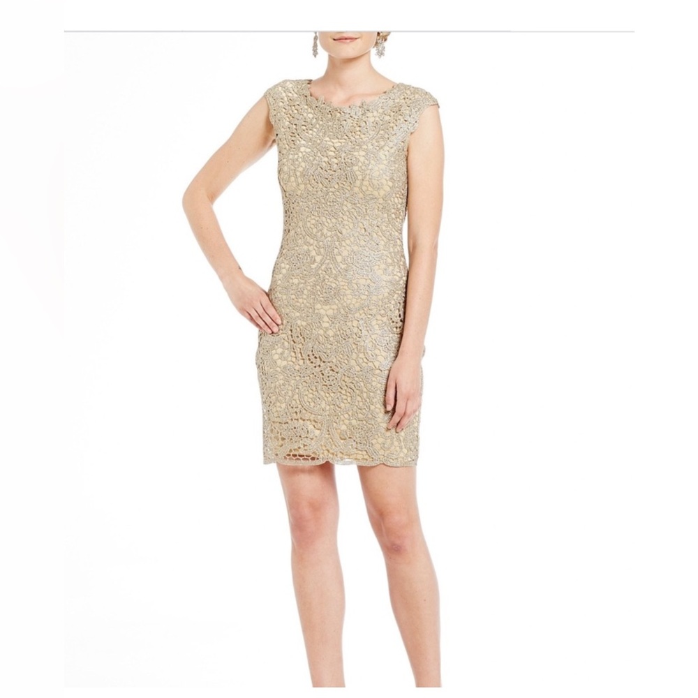 NWT Belle Badgley Mischka Gold Dress Mother of‎ the Bride/Groom Women’s Size 4